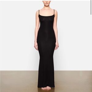 NWOT SKIMS SOFT LOUNGE LONG SLIP DRESS | Sz Small | Color: Onyx
